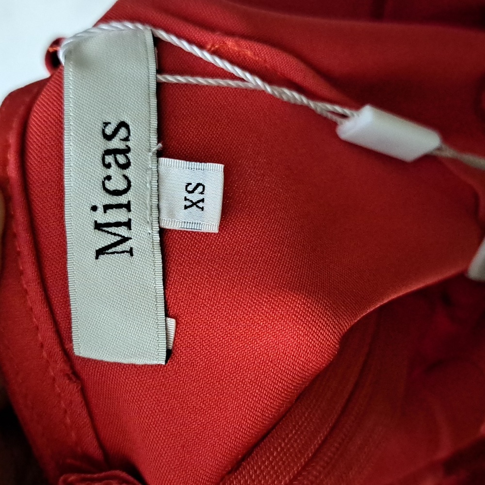 Micas Two-tone Satin Red Dress NWT - Picture 4 of 13